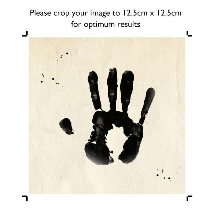 Photo Upload Portrait Framed Print - Baby's Handprint