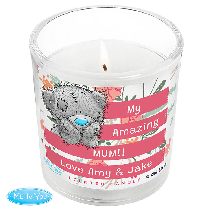 Personalised Me To You Floral Scented Jar Candle