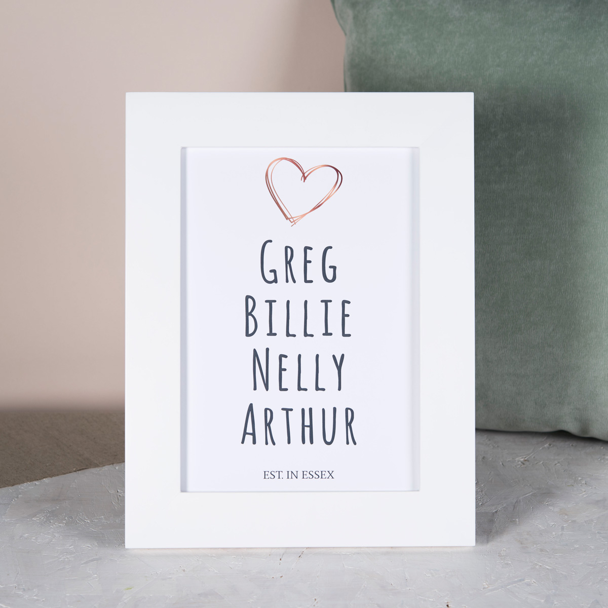 Personalised Framed Print - Family Names