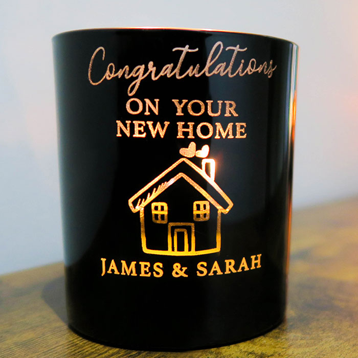 Personalised Scented Glow Candle - New Home