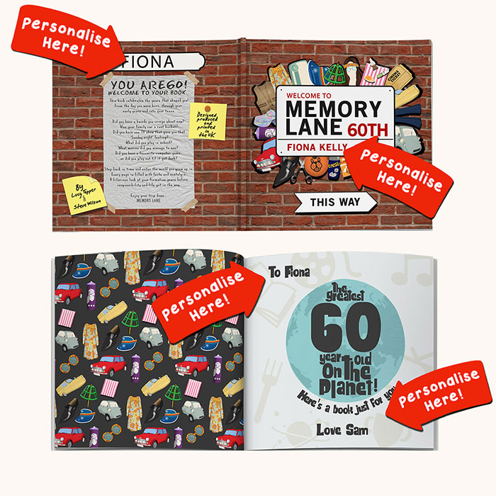 Personalised Book - Memory Lane 60th Birthday