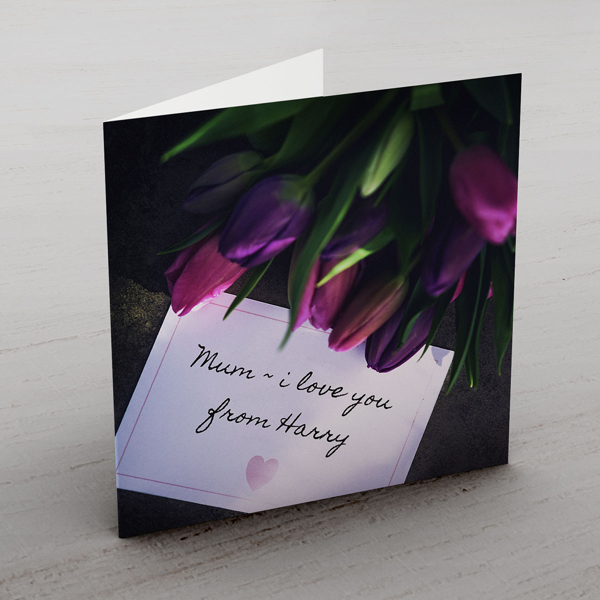 Personalised Card - Tulips with Message