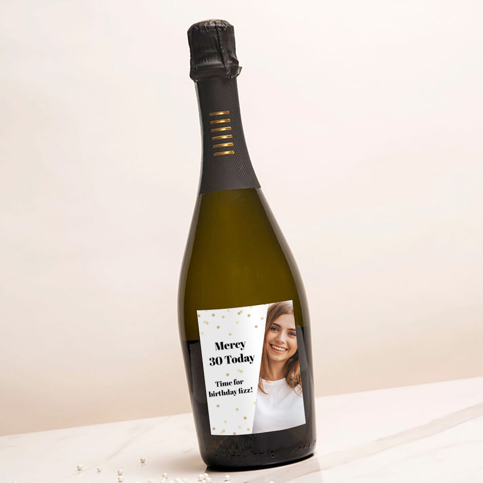 Personalised Photo Birthday Prosecco - Time for Birthday Fizz