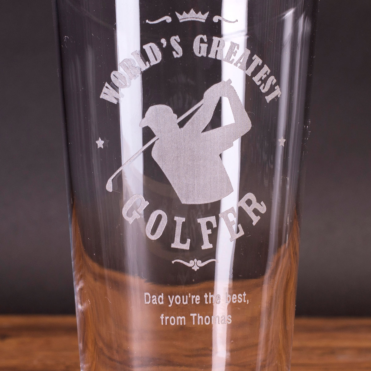 Personalised Pint Glass - World's Greatest Golfer