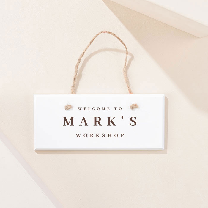 Create Your Own - Personalised Hanging White Wooden Sign