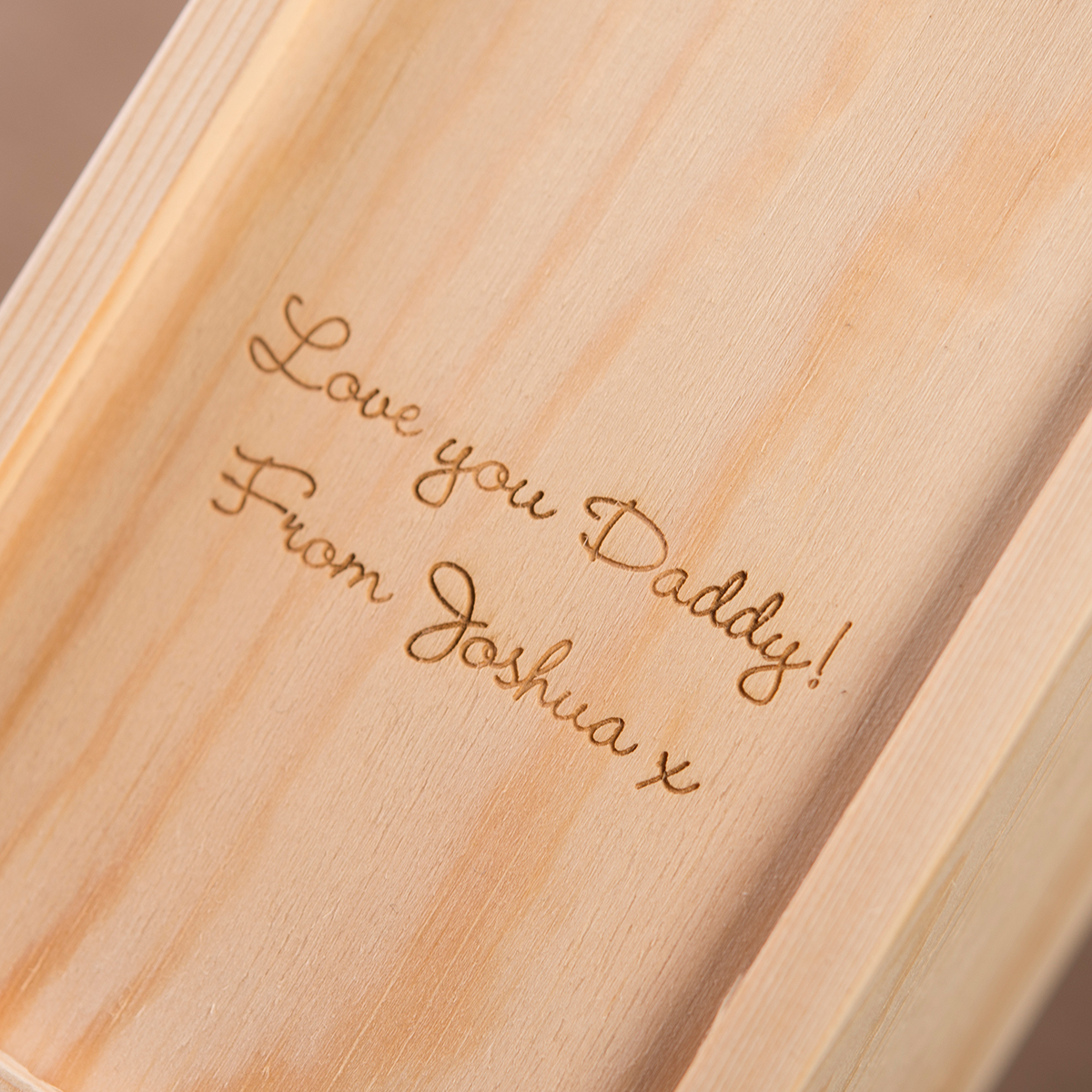 Personalised Wooden Wine Box - Happy 1st Father's Day