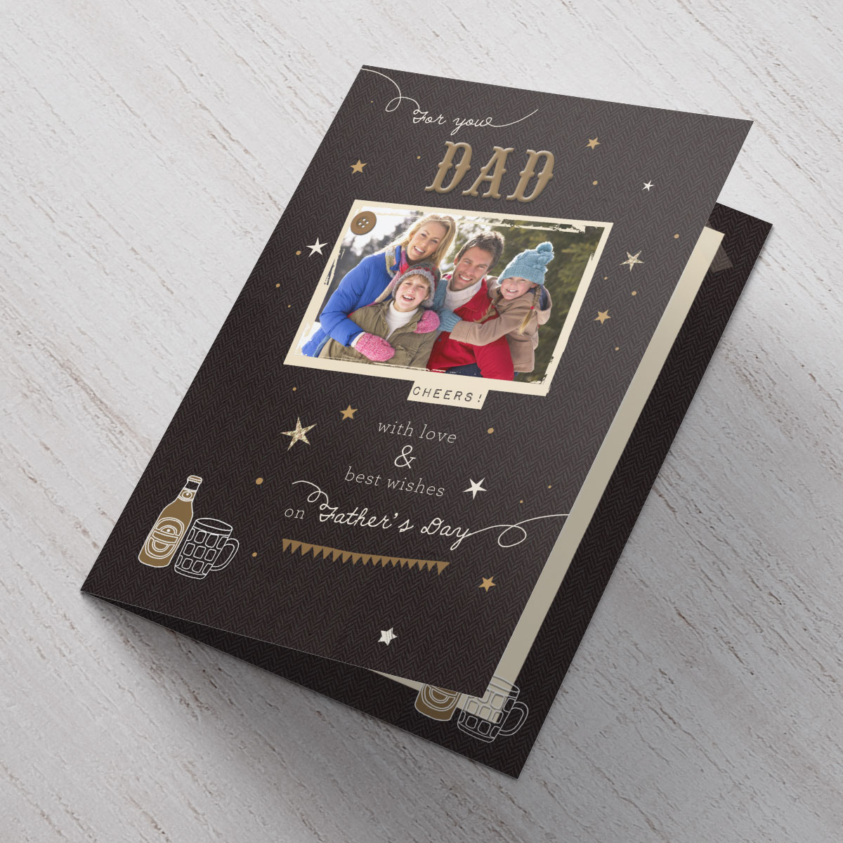 Photo Upload Father's Day Card - With Love & Best Wishes