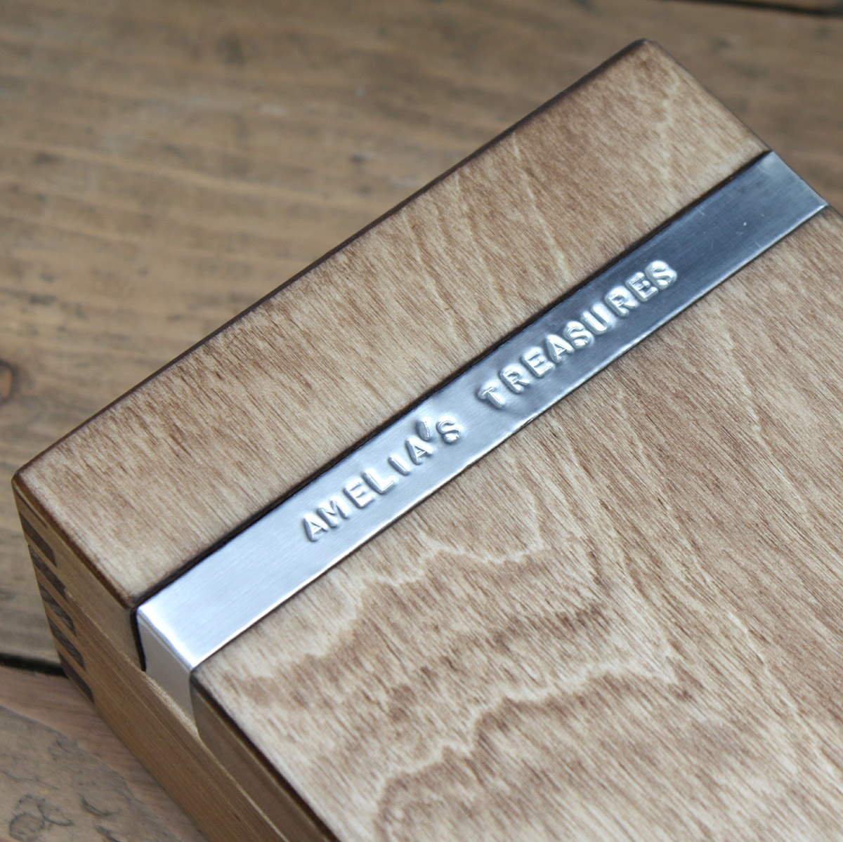 Personalised Wooden Trinket Box - Message