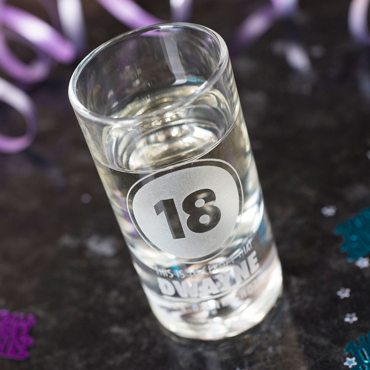 Personalised Shot Glass - Certified 18