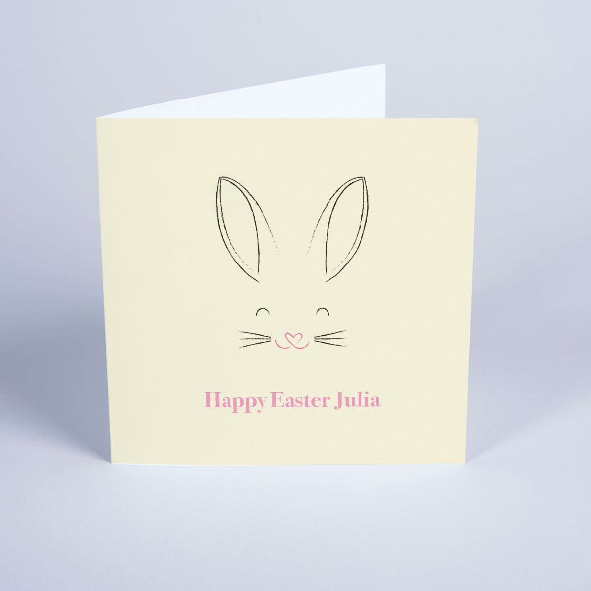 Personalised Card - Line Drawn Easter Bunny