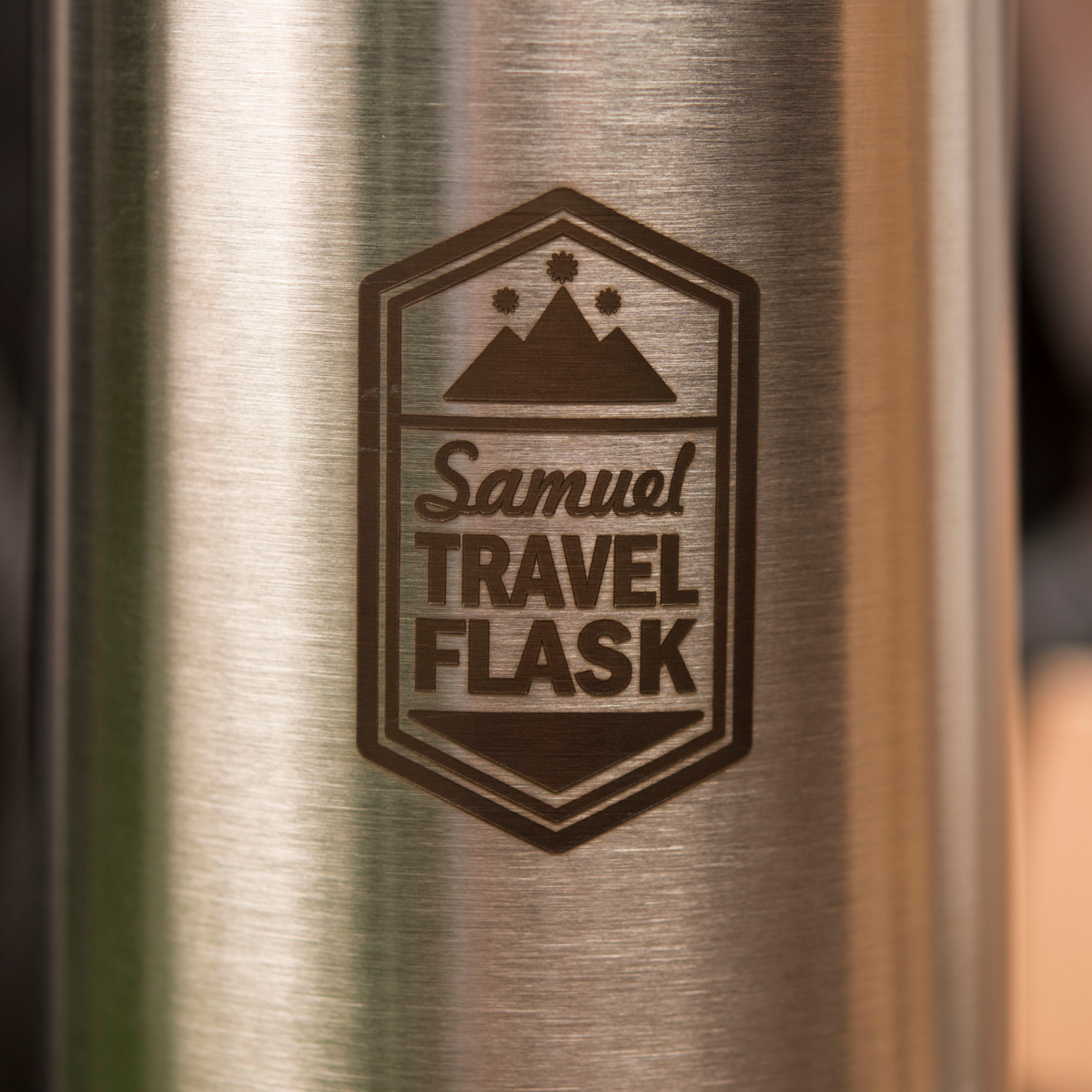 Engraved Stainless Steel Vacuum Flask - Travel Flask