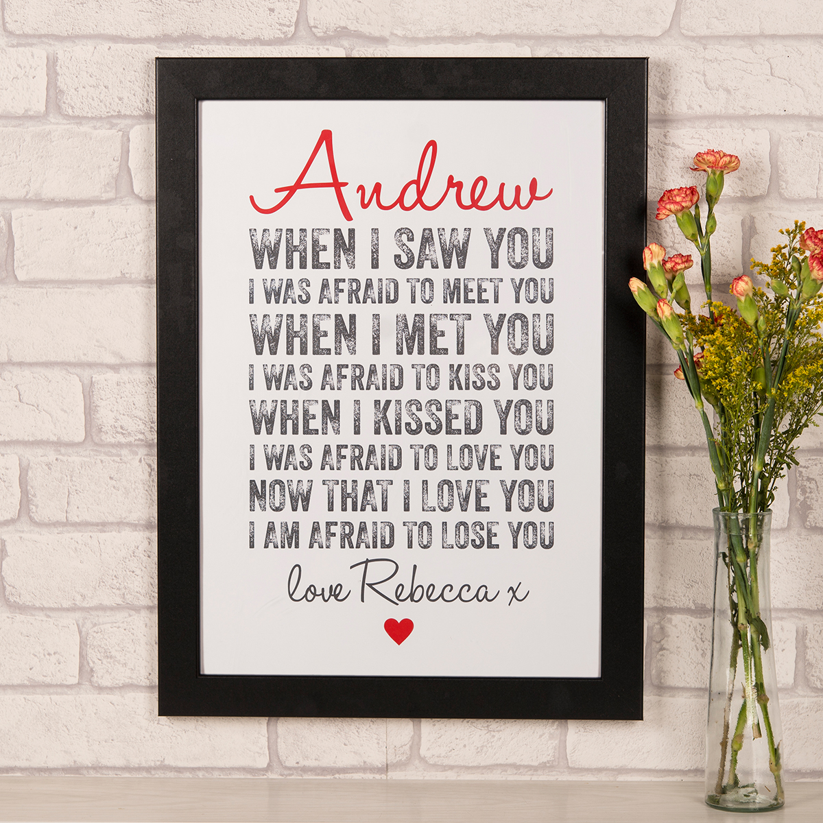 Personalised Framed Print - When I Saw You