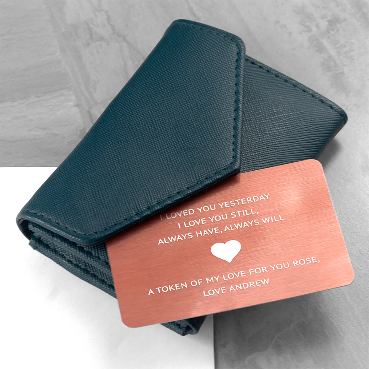 Personalised Wallet Keepsake - Love Note
