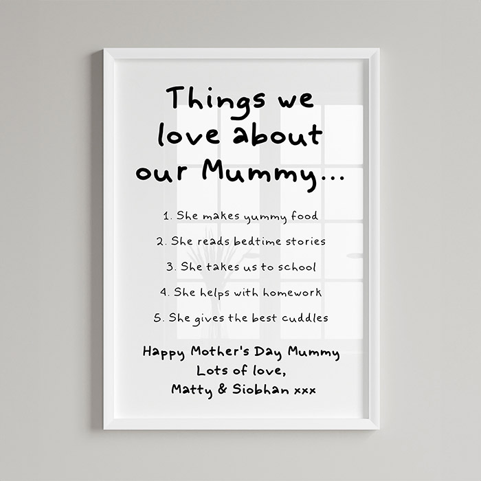 Personalised Things I Love About Print