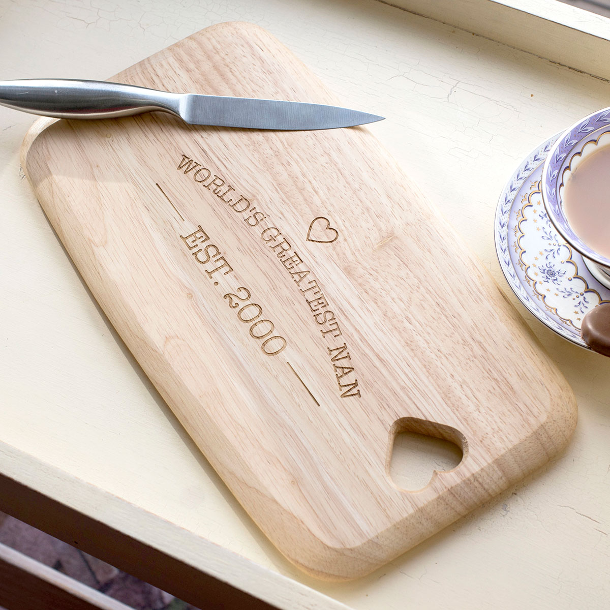Personalised Colonial Large Chopping Board - EST