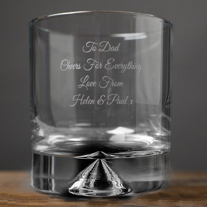 Engraved Stern Whisky Glass
