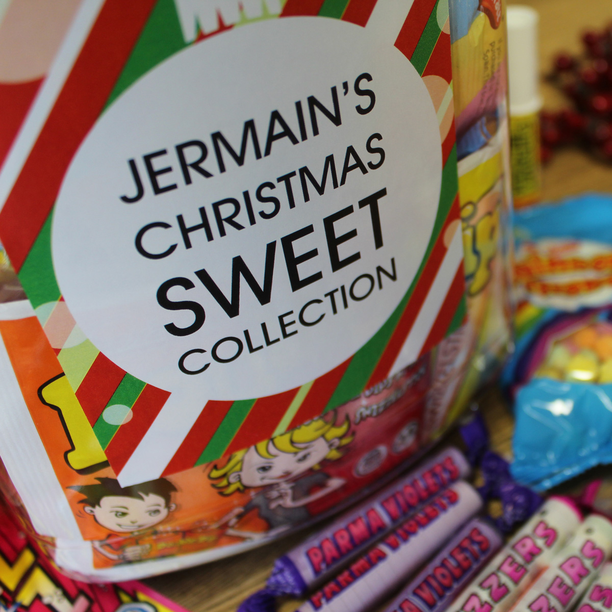 Personalised Christmas Sweet Jar - Large