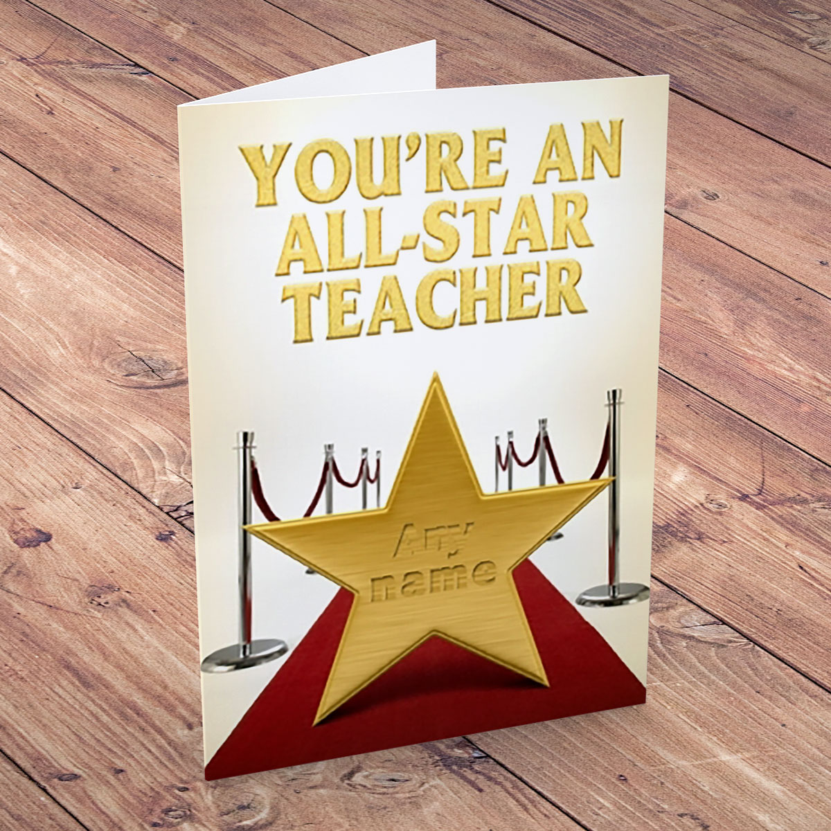 Personalised Card - You're An All Star Teacher