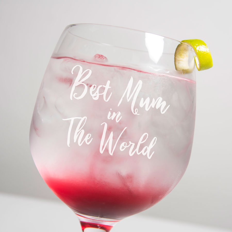 Personalised Premium Gin Glass - Best Mum