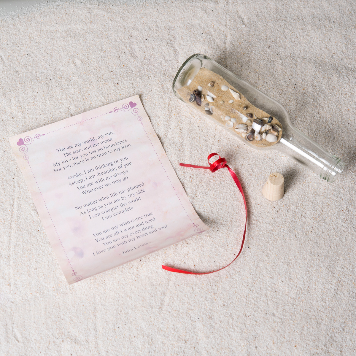 Personalised Message In A Bottle - Love