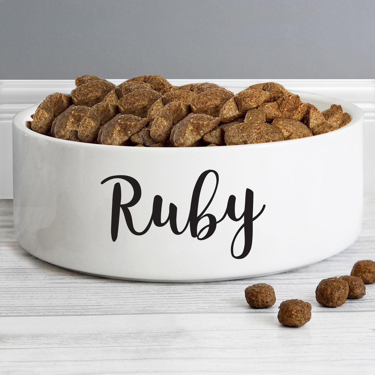 Personalised White Pet Bowl - Message