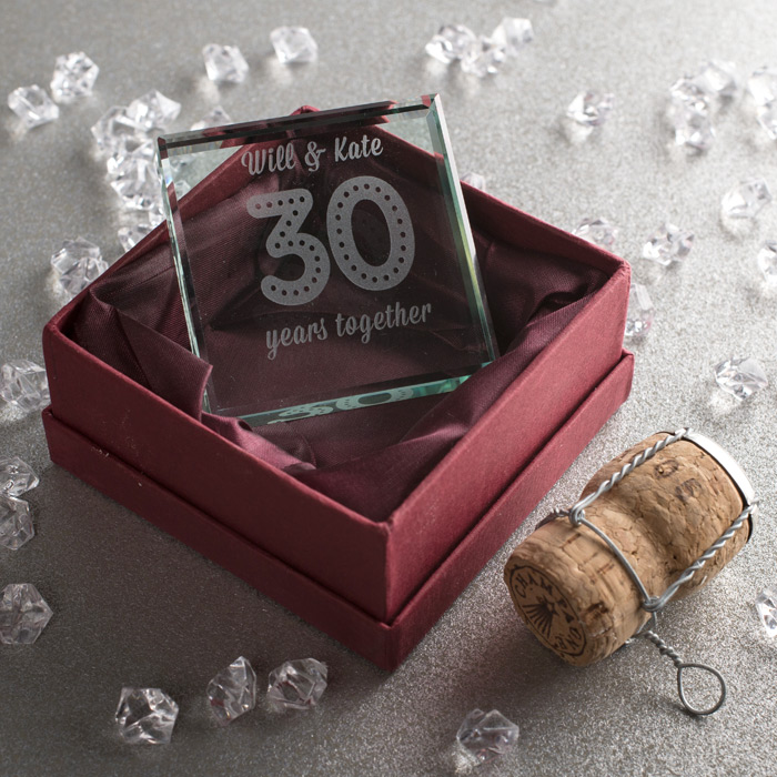 Personalised Glass Token - Years Together