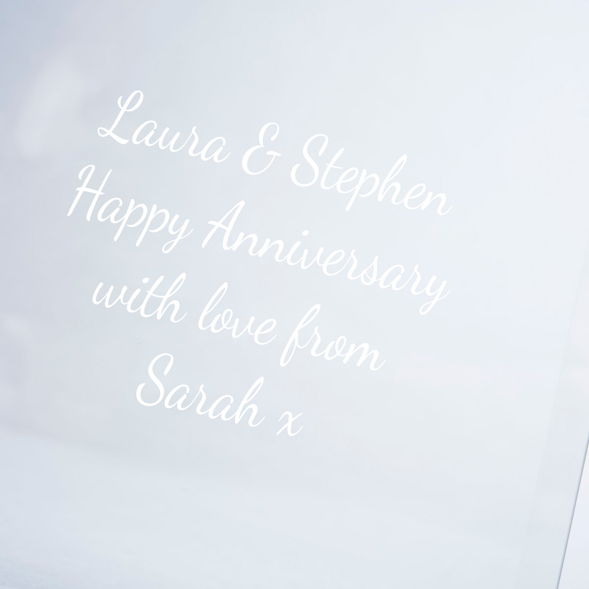 Personalised Curved Glass Photo Frame - Message
