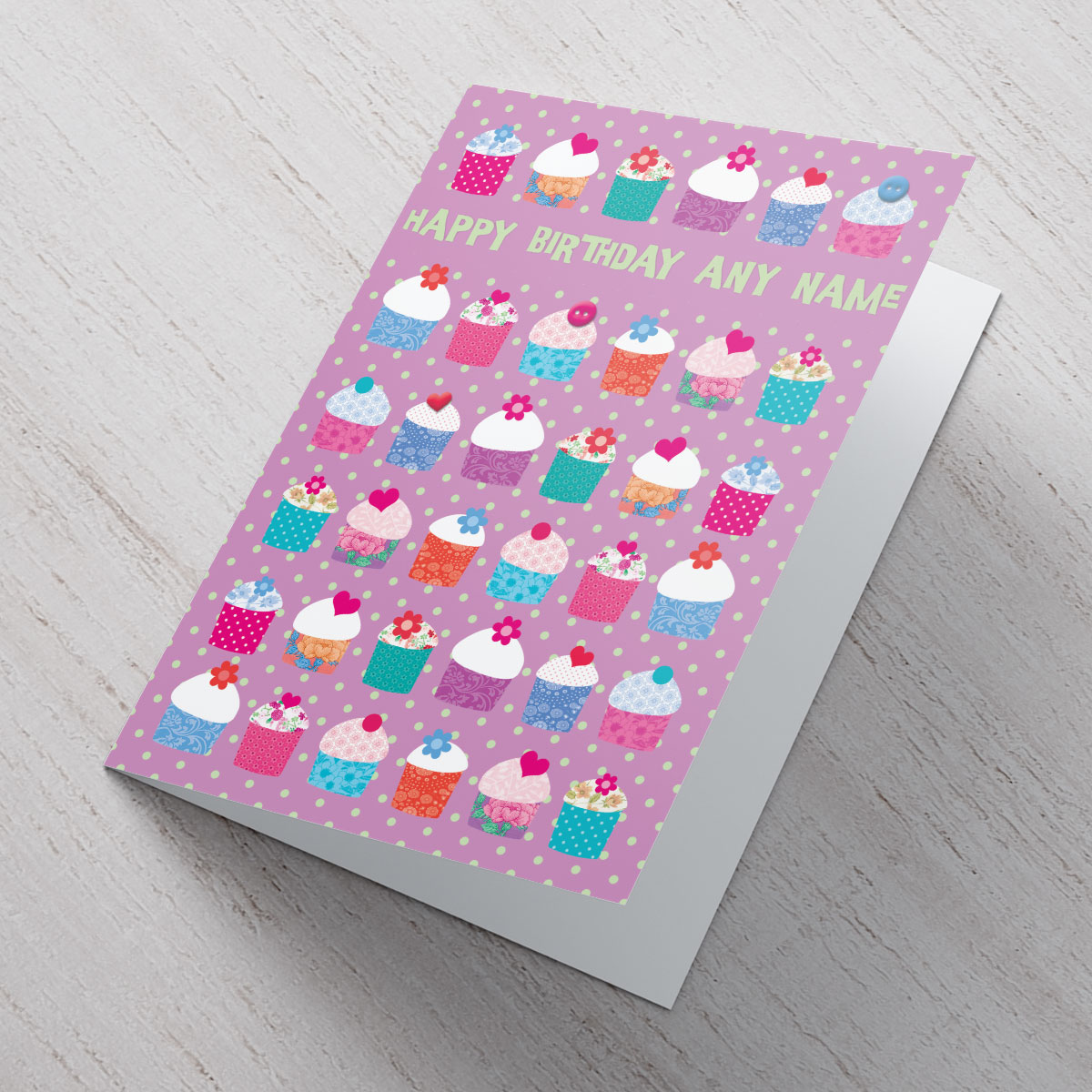 Personalised Card - Birthday Cupcakes