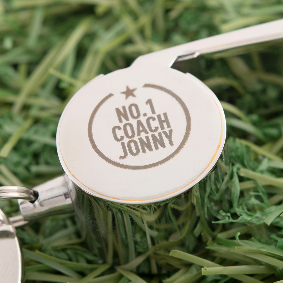 Personalised Stainless Steel Whistle - No.1 Coach