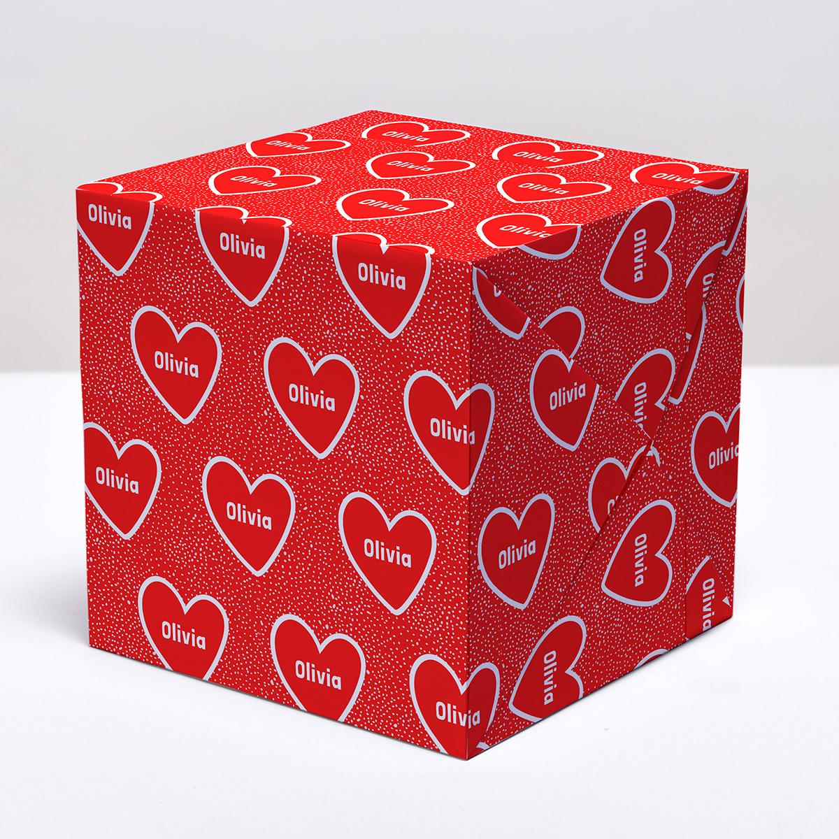 Personalised Heart Design Wrapping Paper
