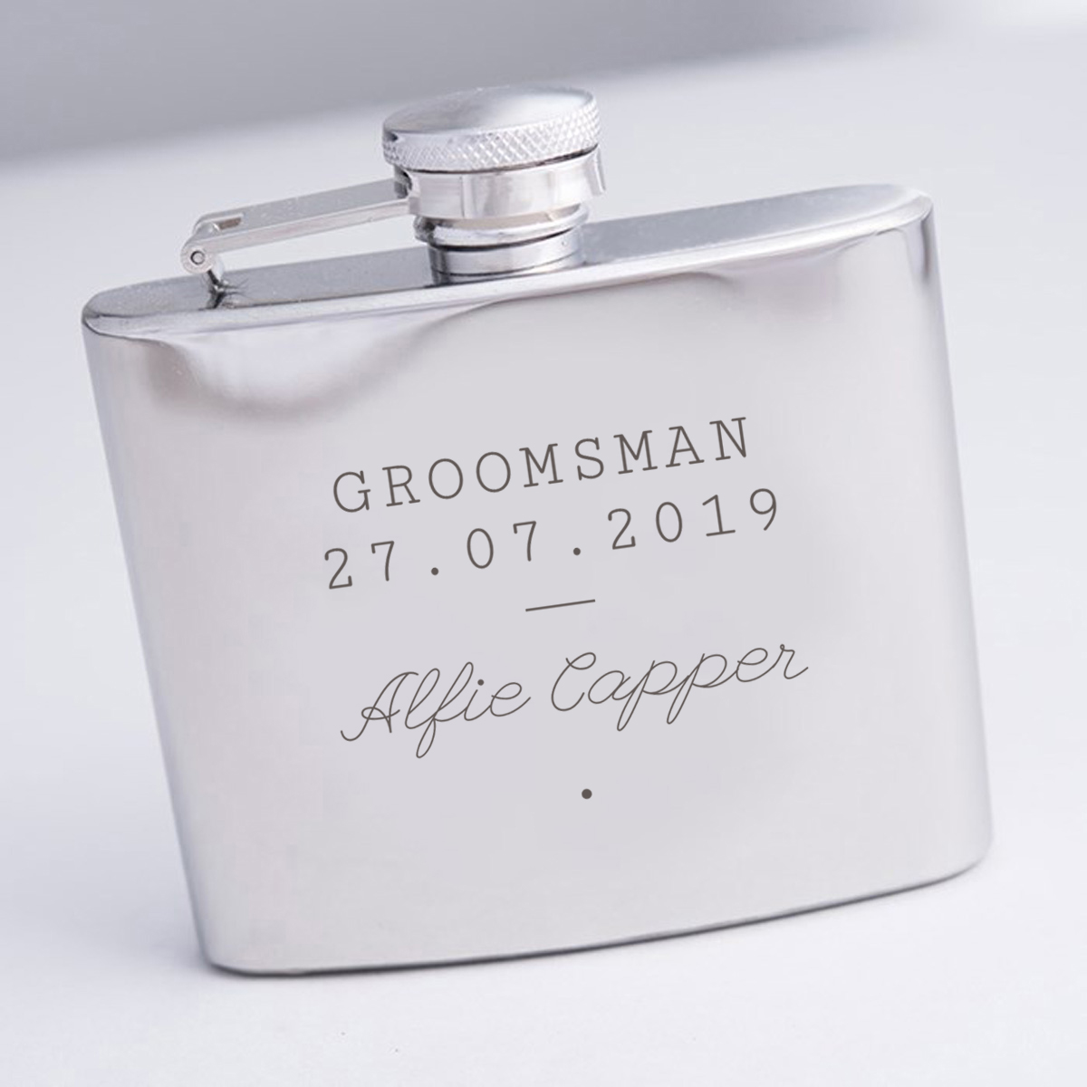 Engraved Hip Flask - Name, Date & Role