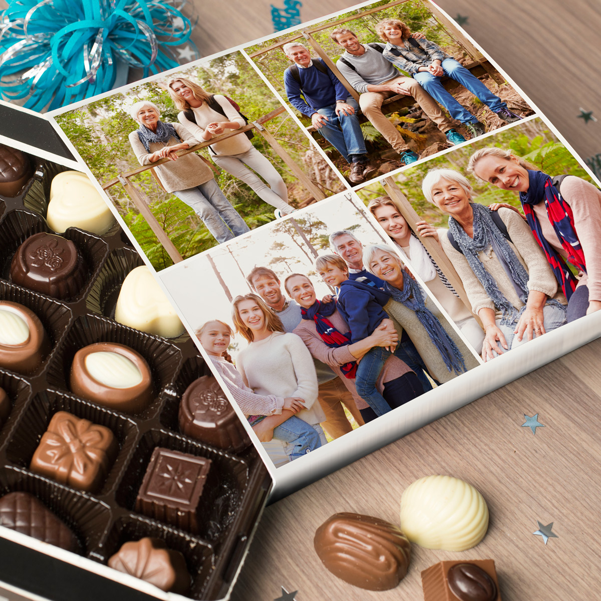 Create Your Own Photo Upload Belgian Chocolates - 4 Photos