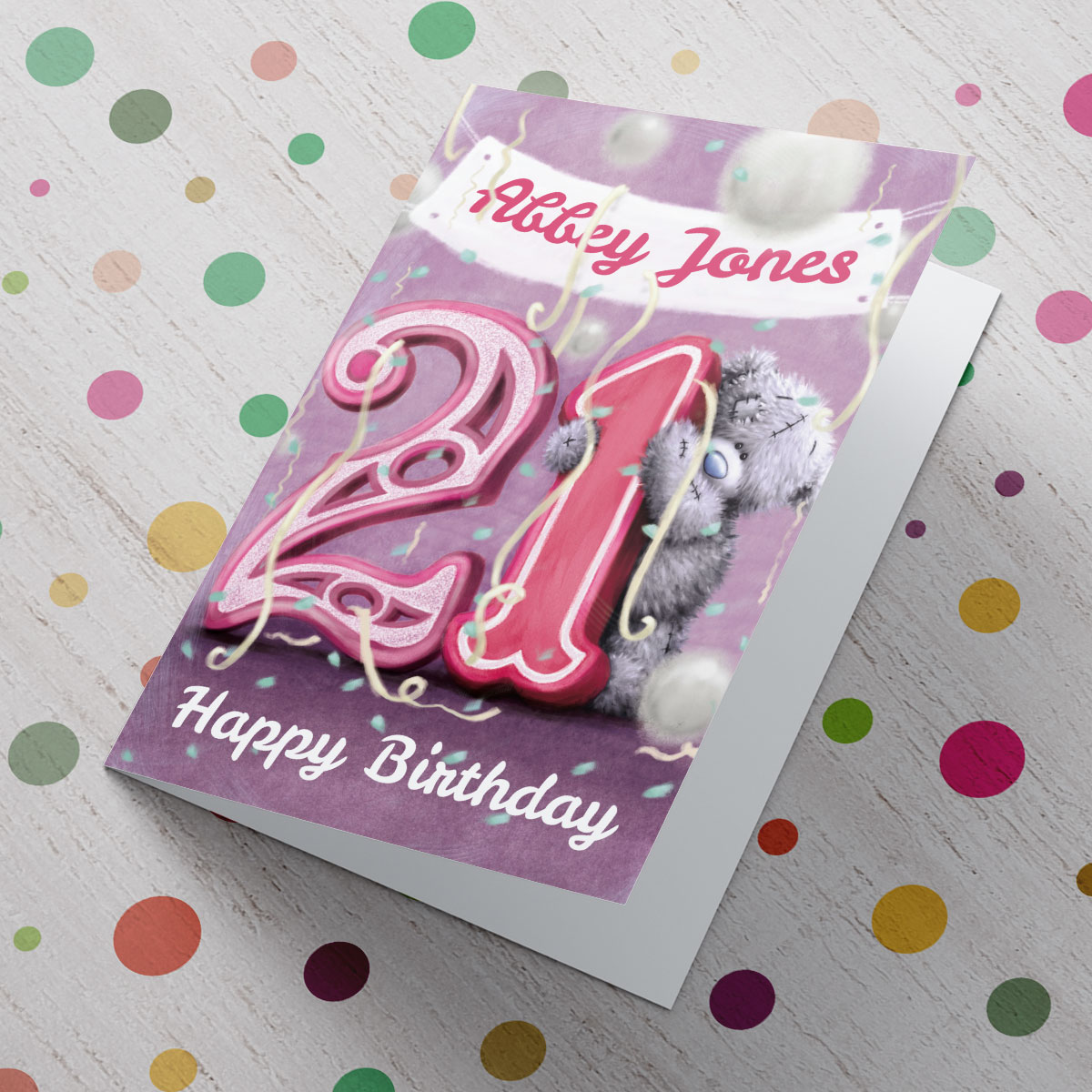 Personalised Me To You Card - 21 Today Banner