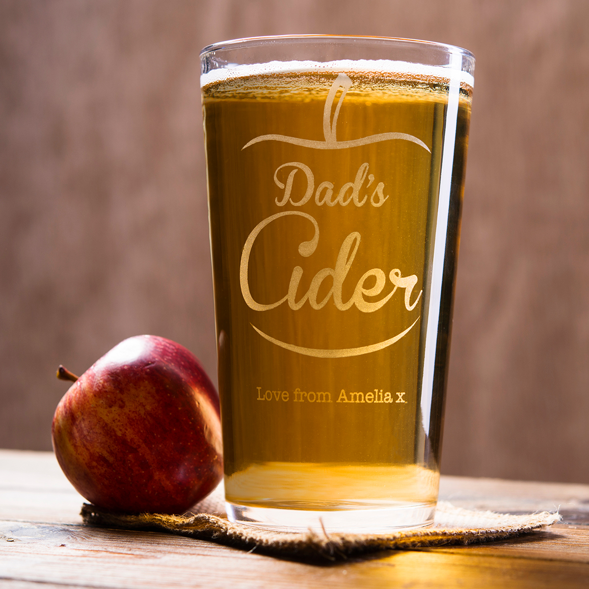 Personalised Pint Glass - Dad's Cider