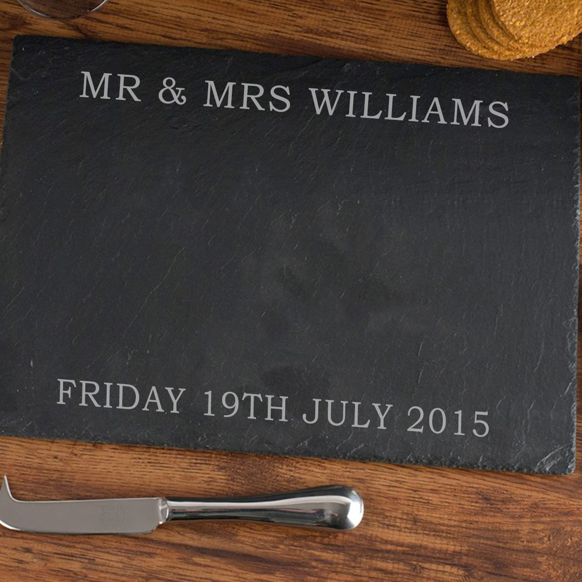 Personalised Wedding Slate Cheeseboard