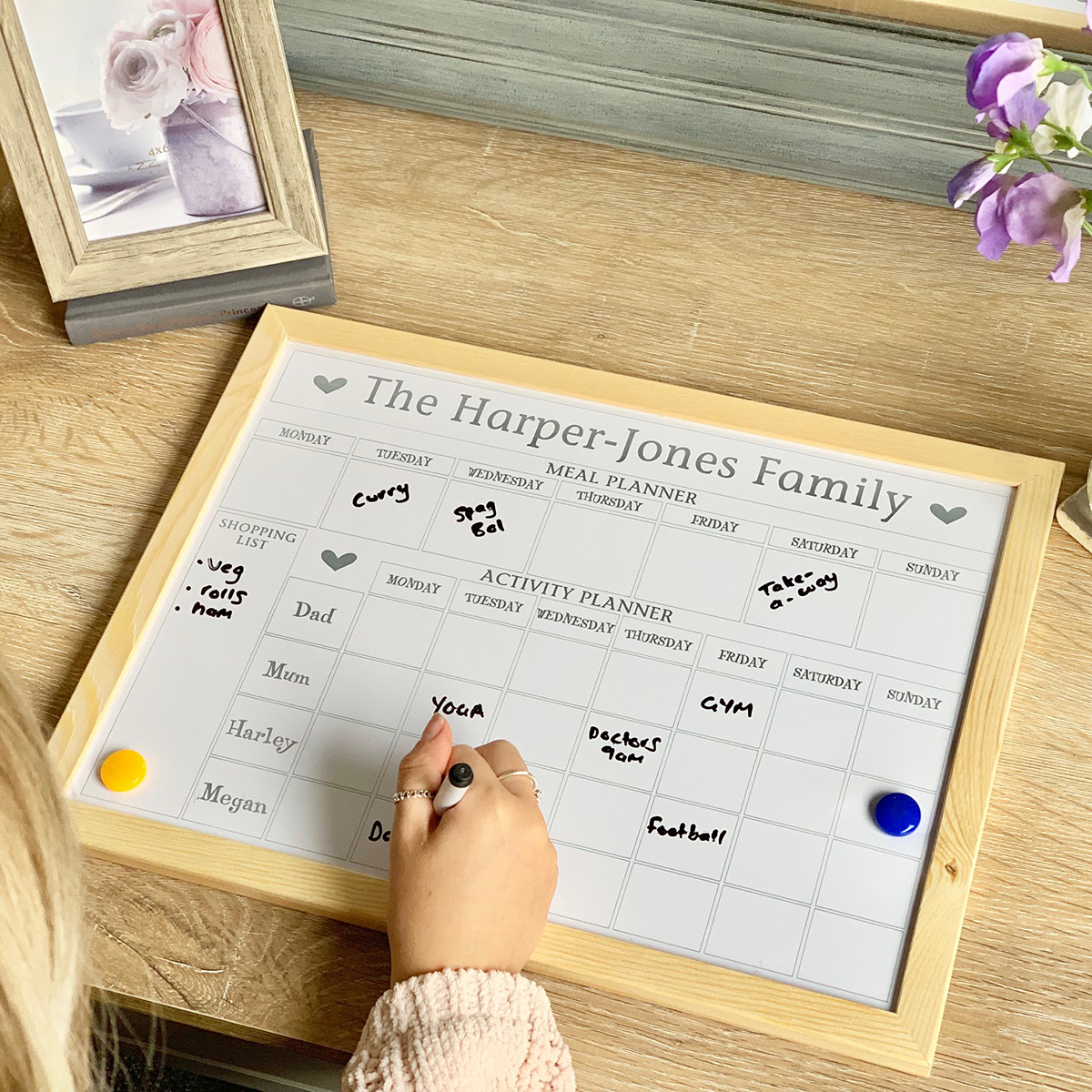 Personalised Family Planner - Surname & Names