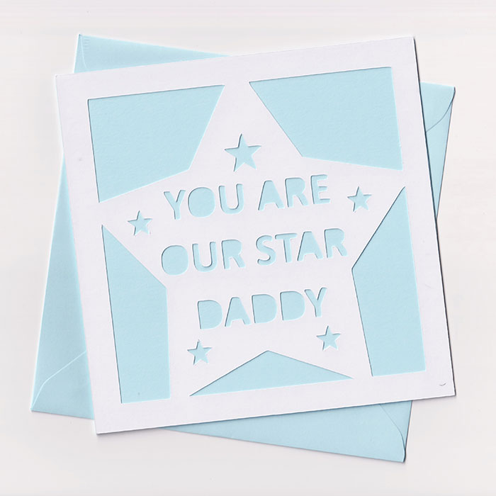 Personalised Papercut Father's Day Card - Our Star