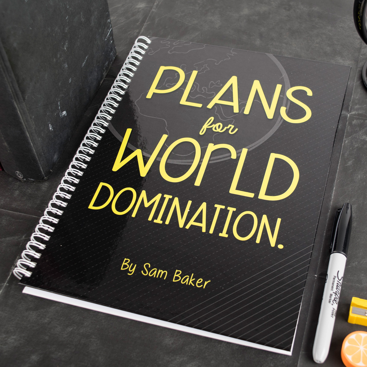 Personalised Notebook - Plans For World Domination