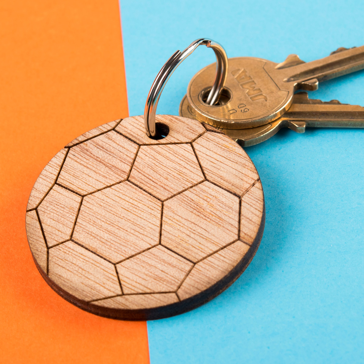 Personalised Wooden Key Ring - Any Message