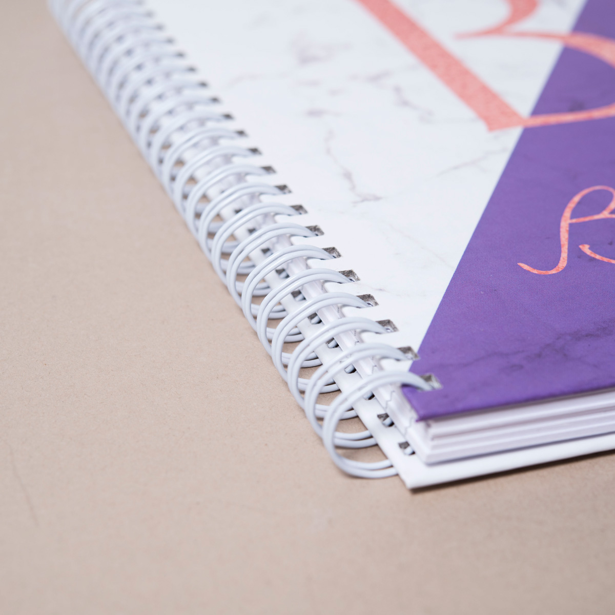 Personalised Notebook - Marble & Purple