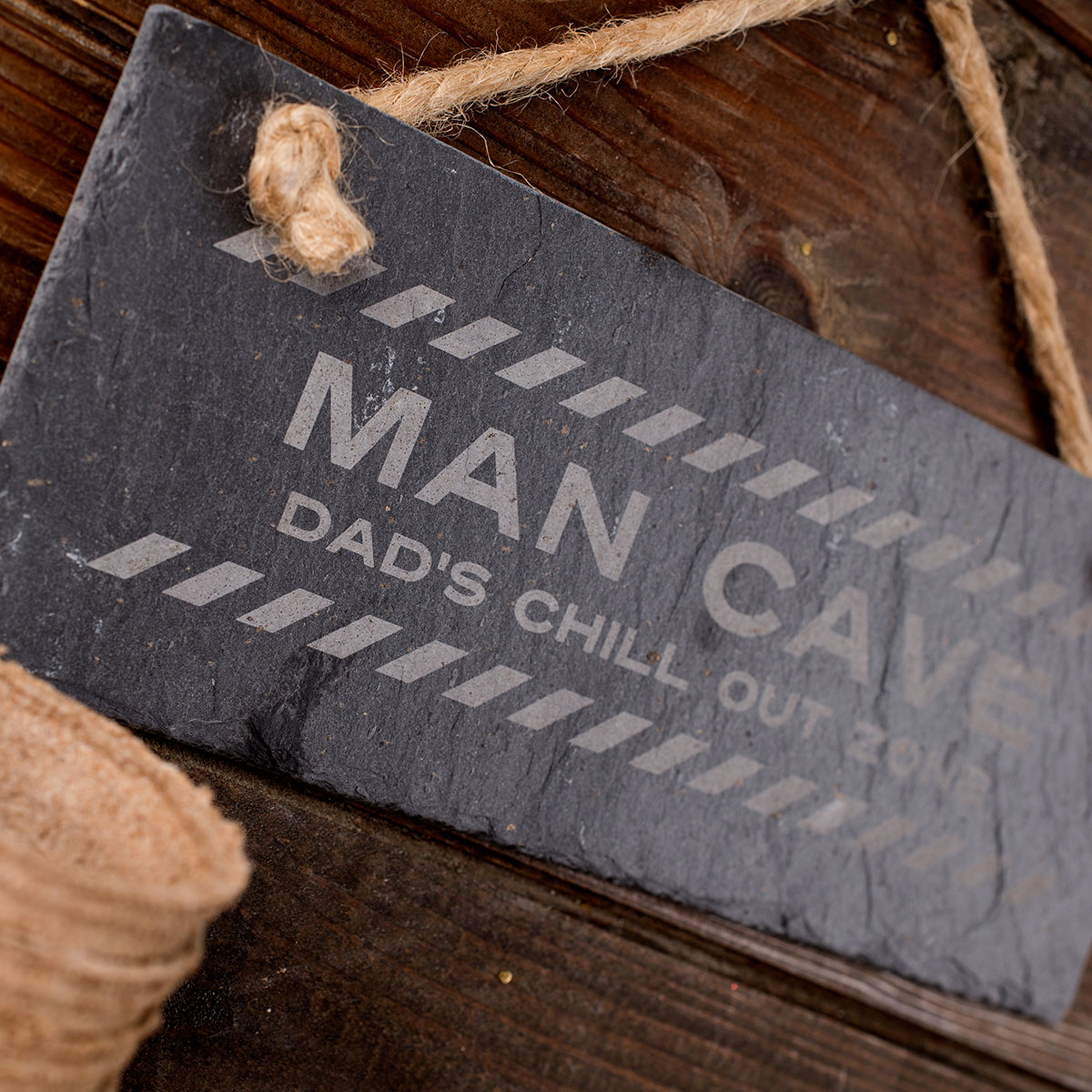 Personalised Hanging Slate Sign - Man Cave