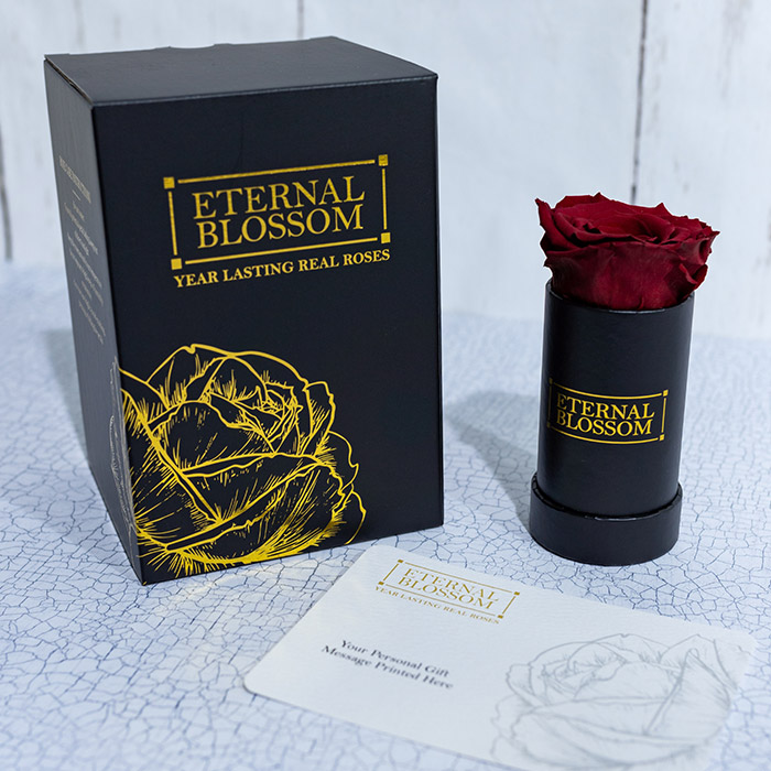 Individual Year Lasting Real Rose Blossom Box