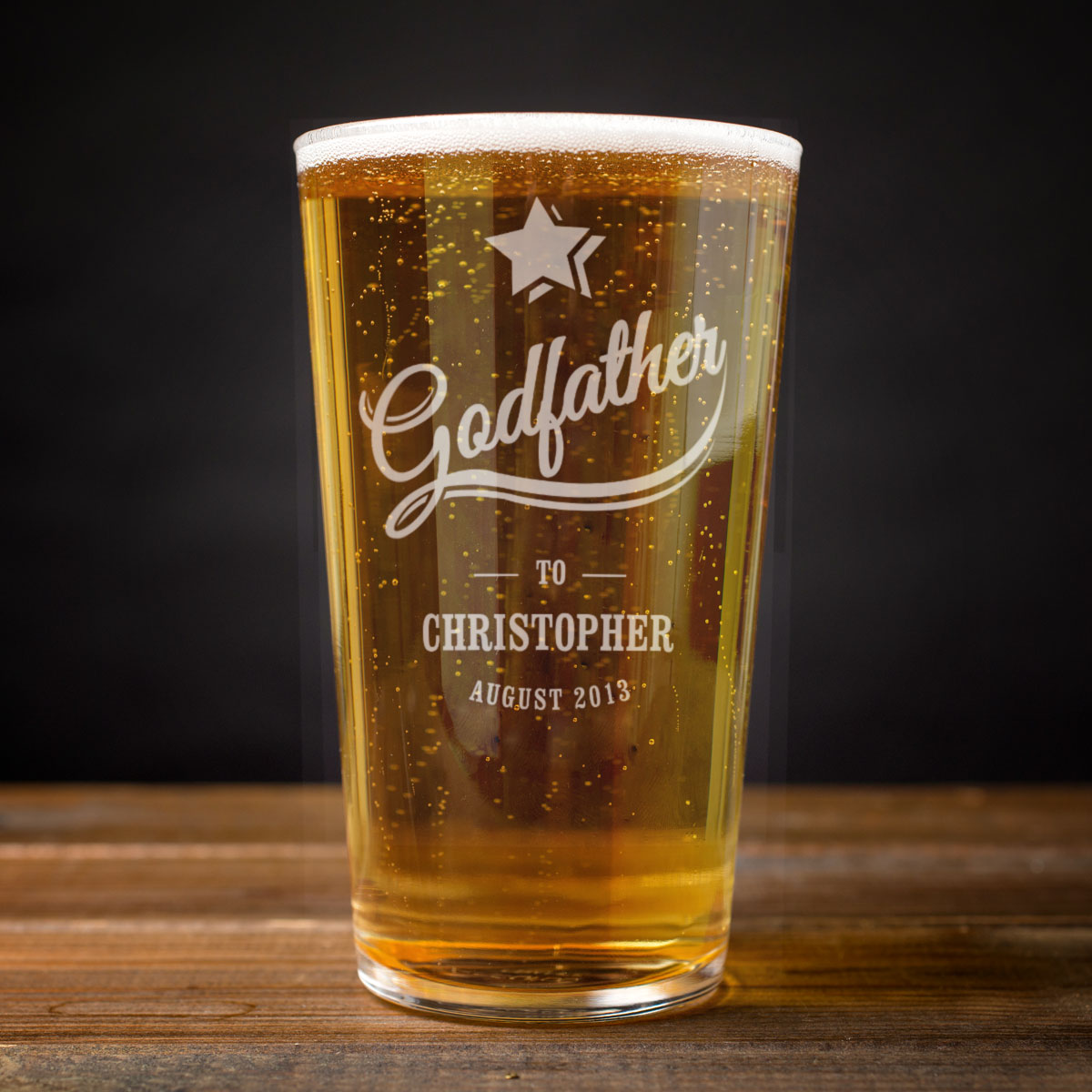 Personalised Pint Glass - Godfather