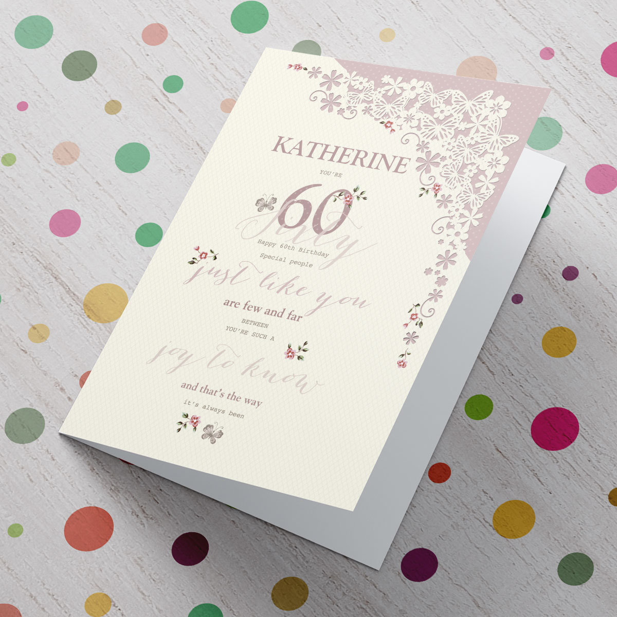 Personalised 60th Birthday Card - You're A Joy To Know