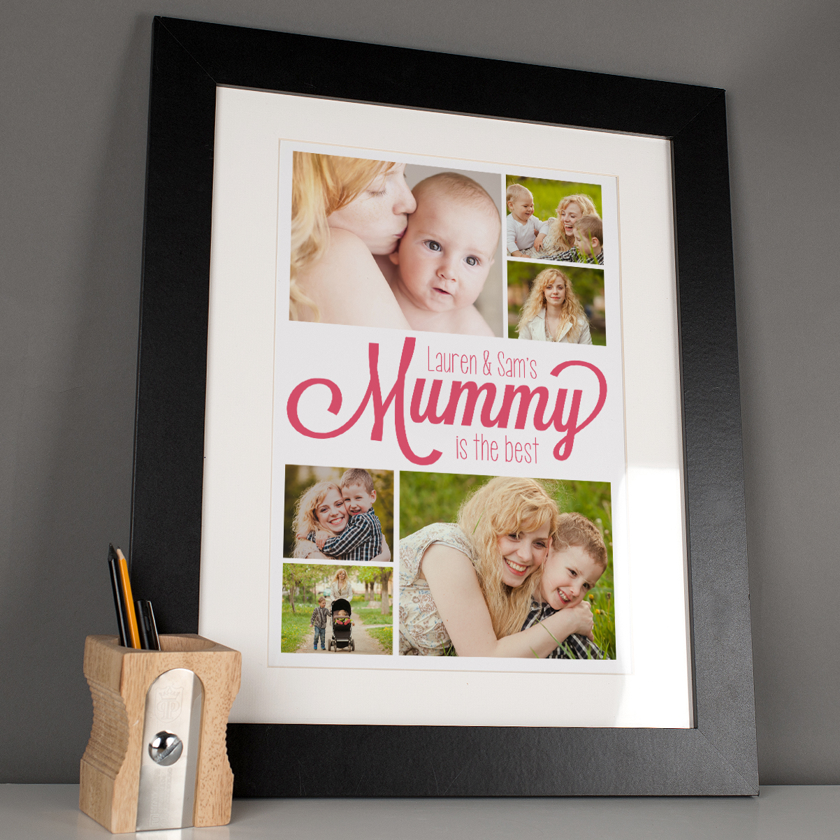 6 Photo Upload Framed Print - Mummy