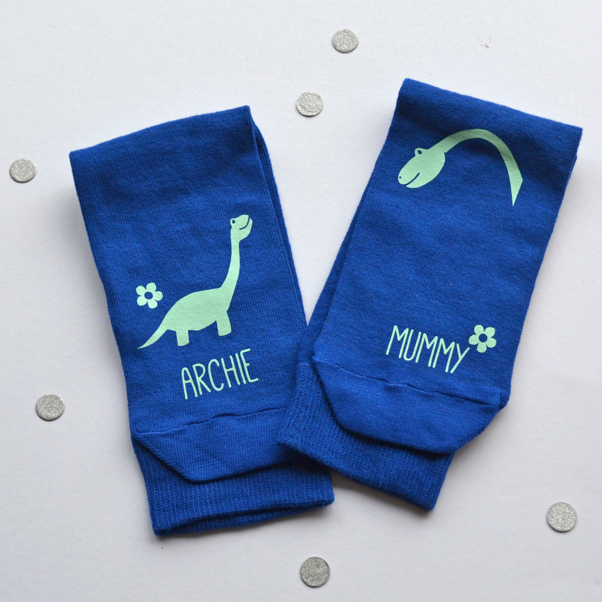 Personalised Socks - Dinosaur & Me