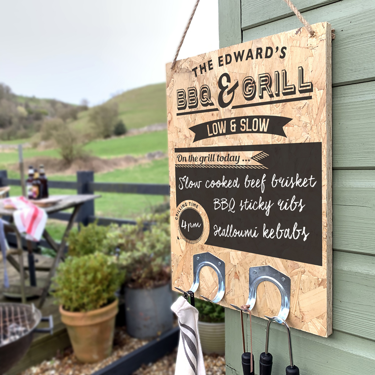 Personalised Chalkboard Sign - BBQ