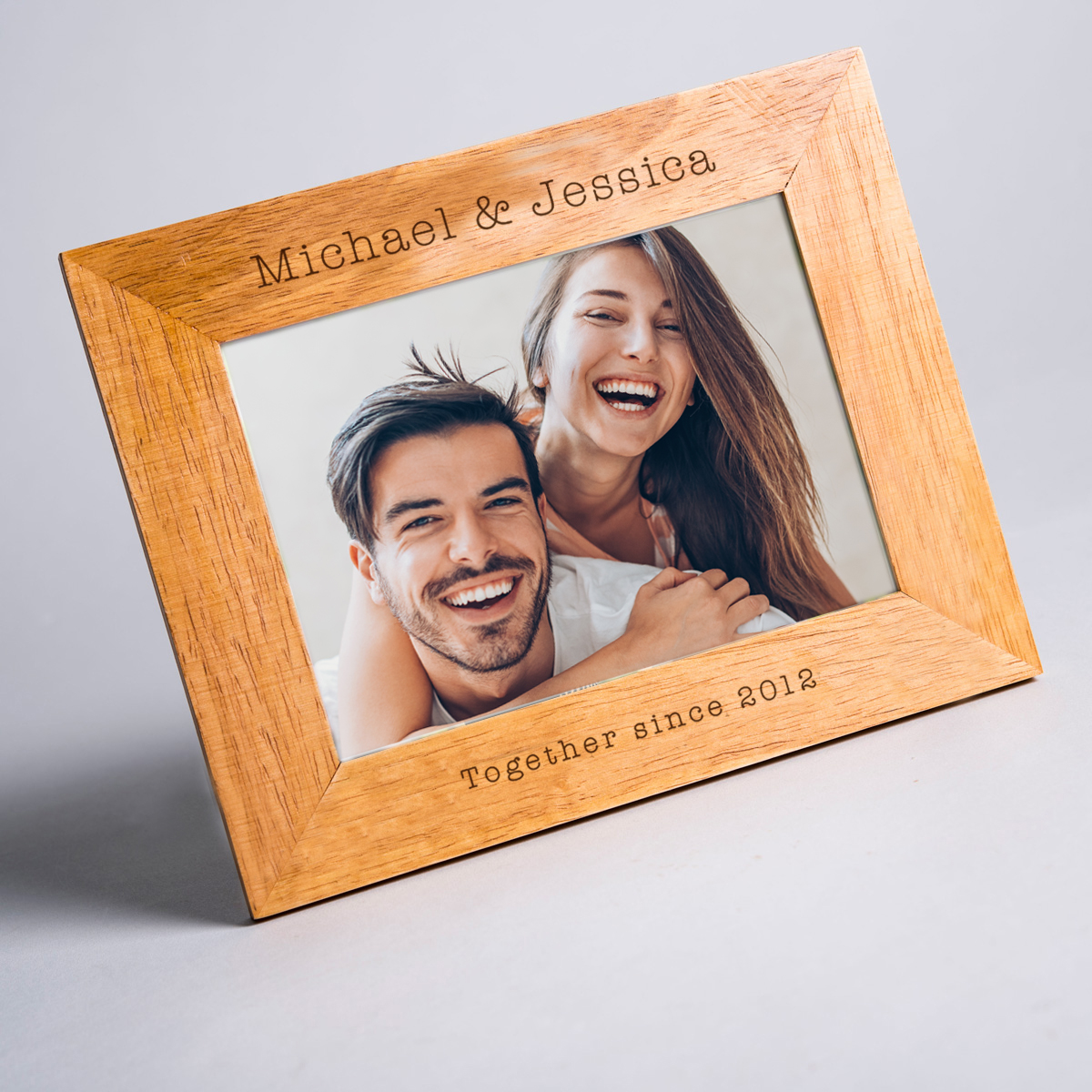 Engraved Wooden Photo Frame - Together Since