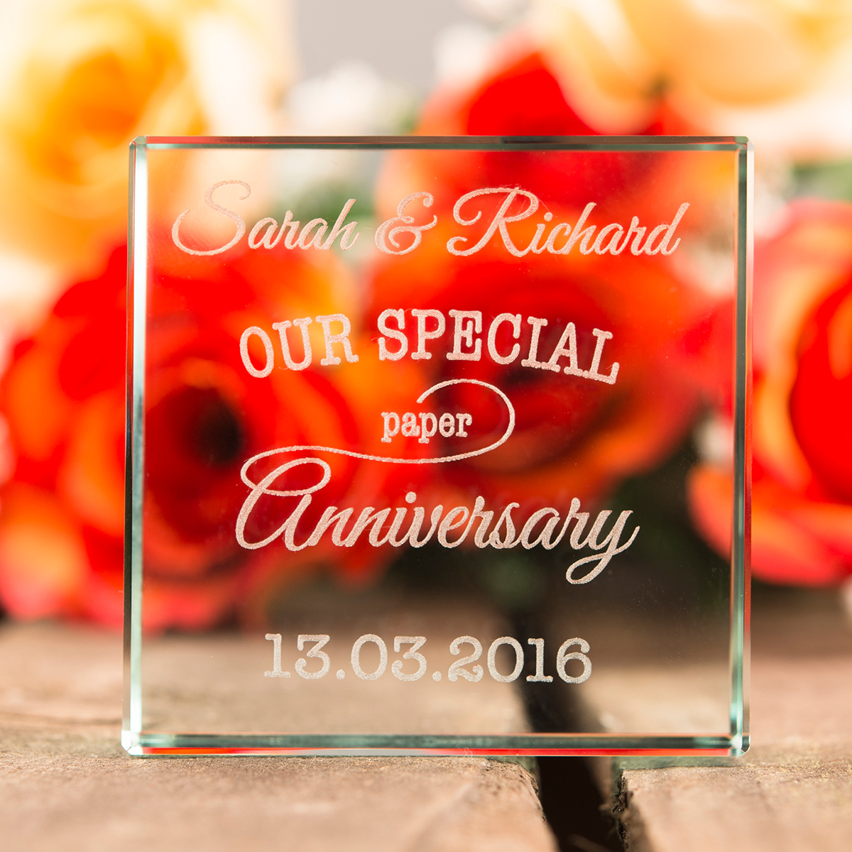 Personalised Glass Token - Our Special Paper Anniversary