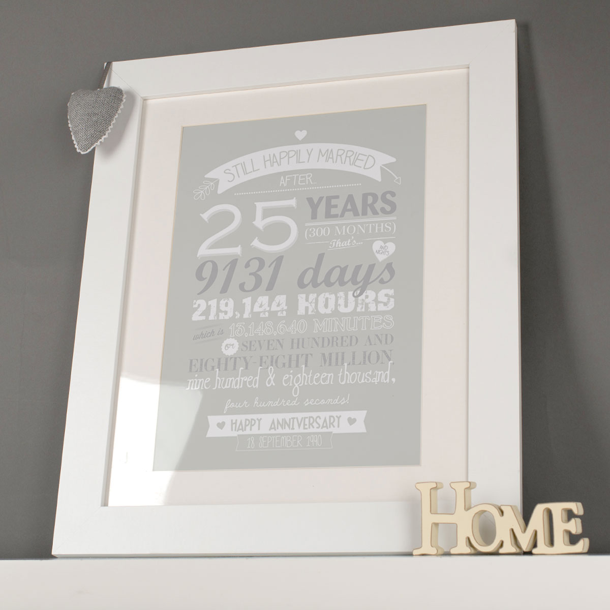 Personalised Framed Print - After 25 Years